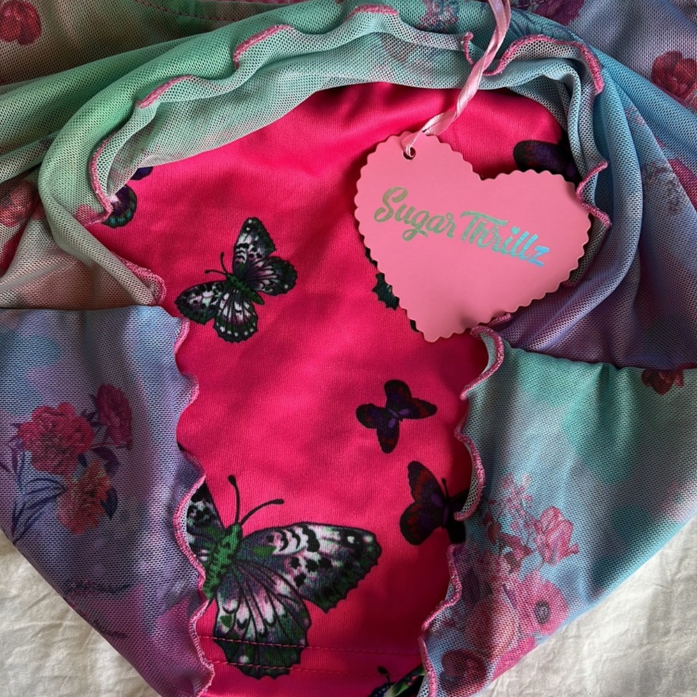Sugar Thrillz Dolls Kill Flower Crop Top - Picture 6 of 6